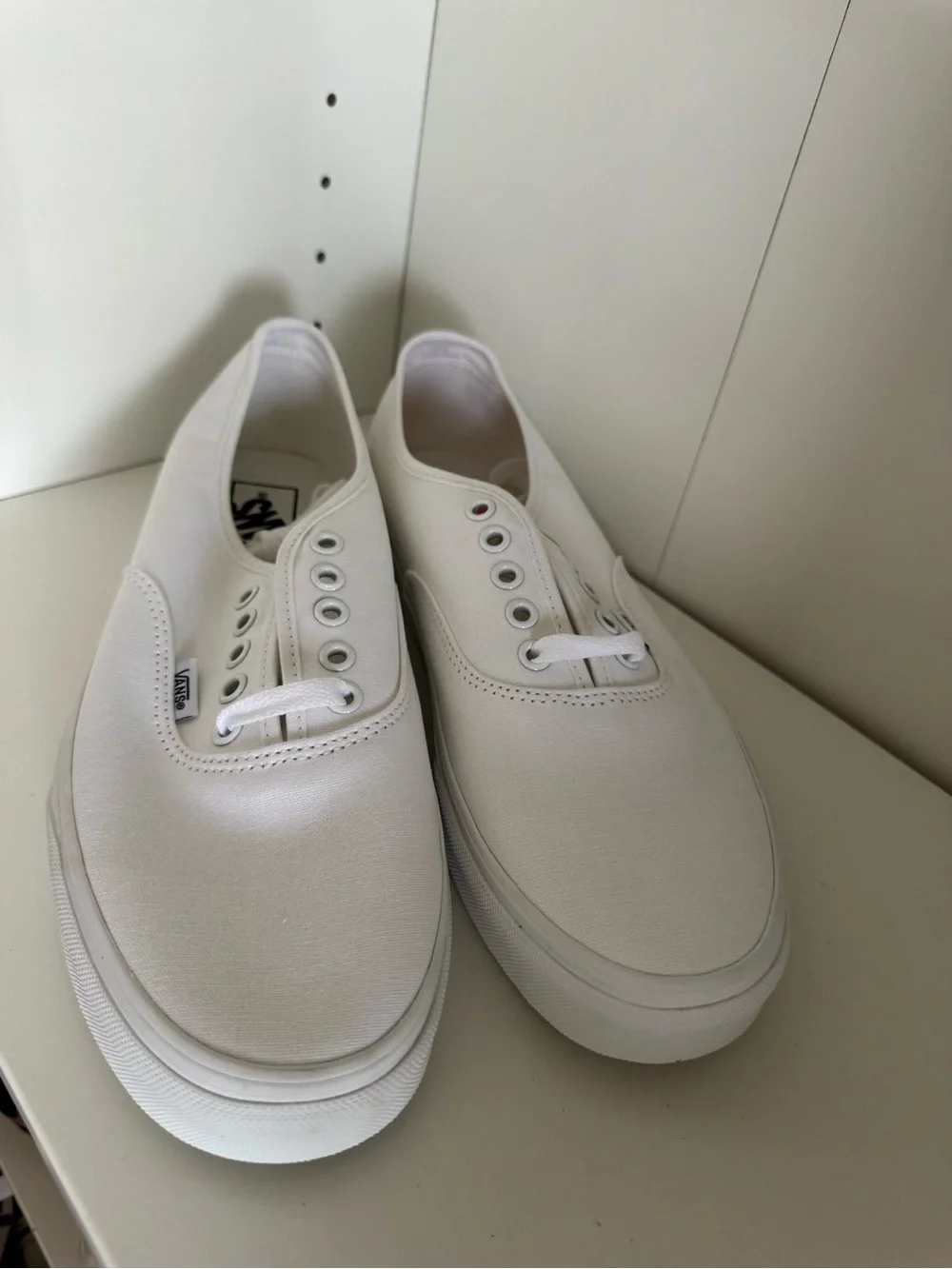 Vans white canvas